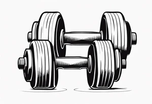 dumbbells tattoo idea