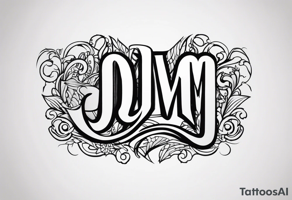 Initials JDM , JNM , JAG tattoo idea