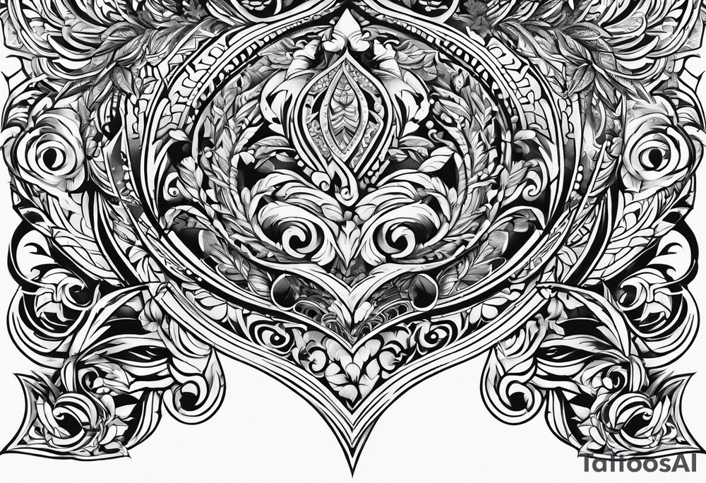 small tribal bicep wrap tattoo idea