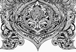 small tribal bicep wrap tattoo idea
