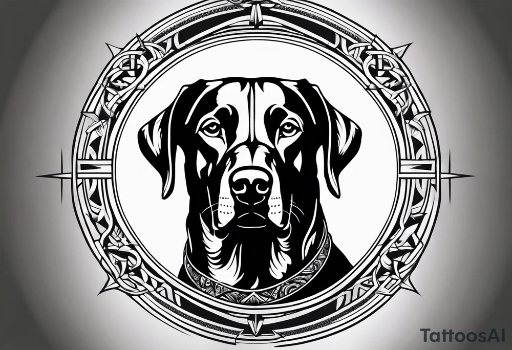 dobermann god tattoo idea