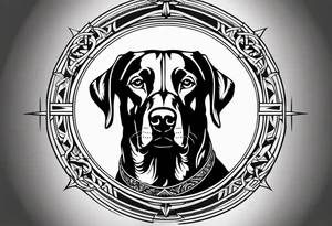 dobermann god tattoo idea