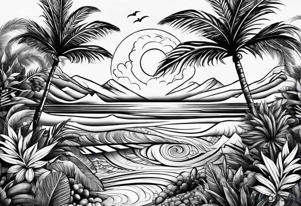 island vibes tattoo idea