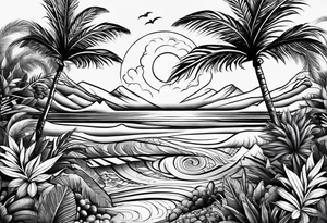 island vibes tattoo idea