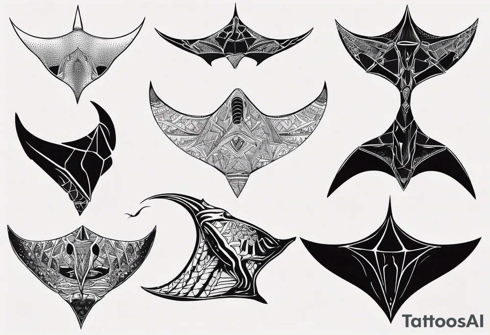 a manta ray tattoo idea