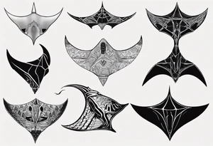 a manta ray tattoo idea