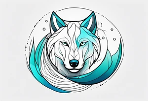 strength, pisces, small, nuanced, wolf, cute tattoo idea