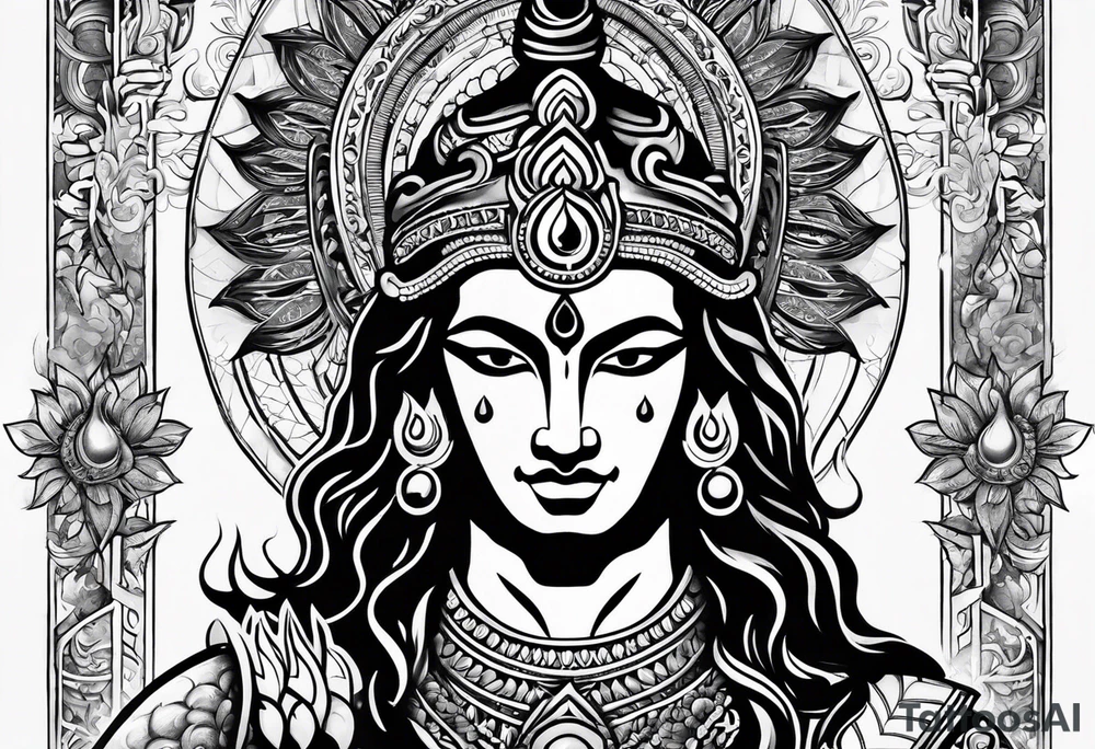 Warrior god shiva tattoo idea