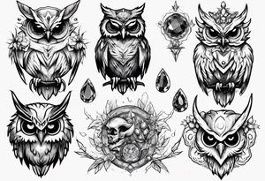 The Demon Owl Stolas, a Prince of Hell who is obsessed with gems, knowledge of astrology and poisonous plants. tattoo idea