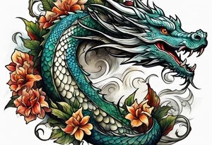 Water dragon tattoo idea