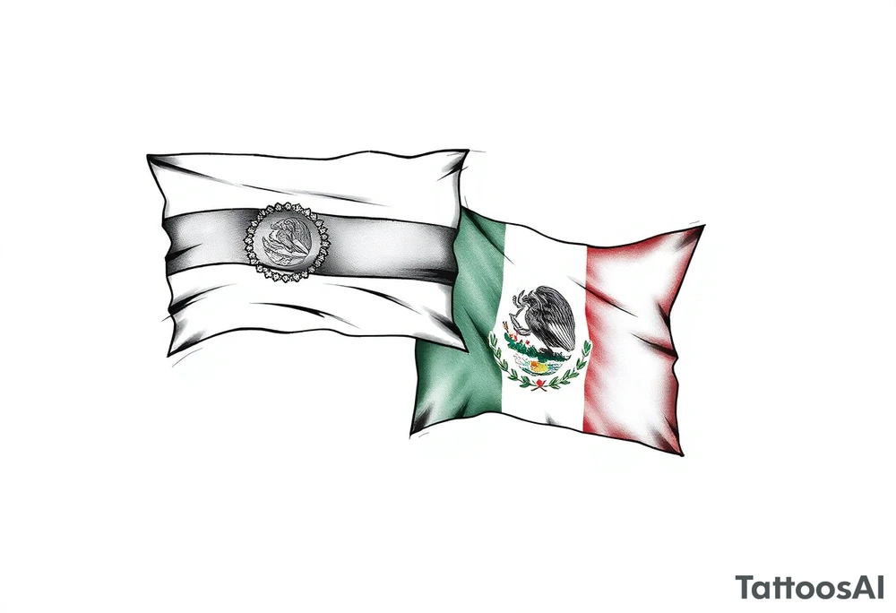 Venezuelan and Mexican flag tattoo idea