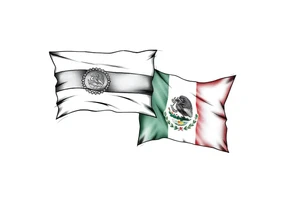 Venezuelan and Mexican flag tattoo idea