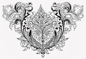 Elegant Scrollwork tattoo idea