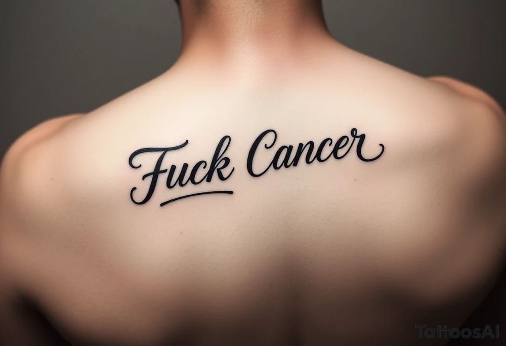 Fuck
Cancer cursive writing tattoo idea