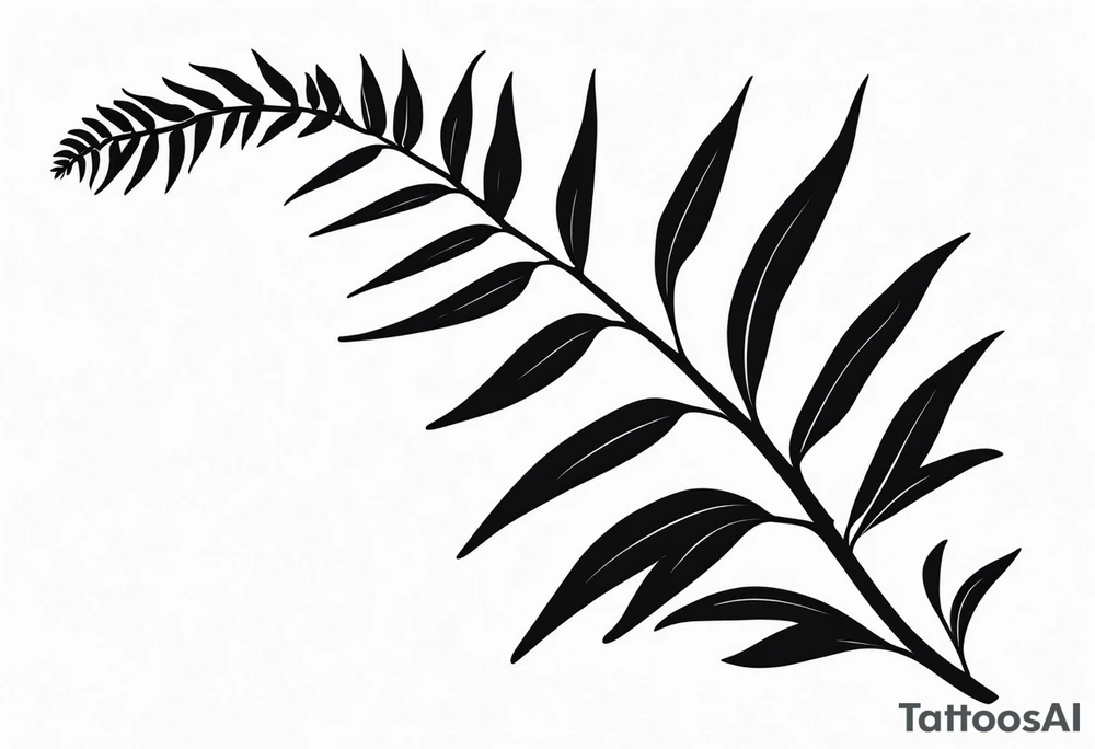Fern, kowhai tattoo idea