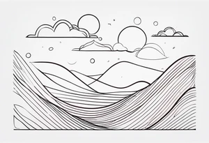Wavy line tattoo idea