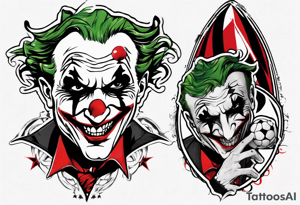Joker, ac milan, soccer tattoo idea