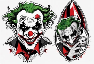 Joker, ac milan, soccer tattoo idea