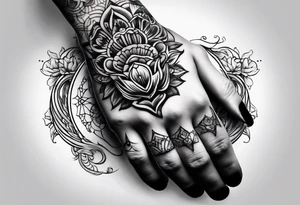 Strength royalty hand tattoo tattoo idea