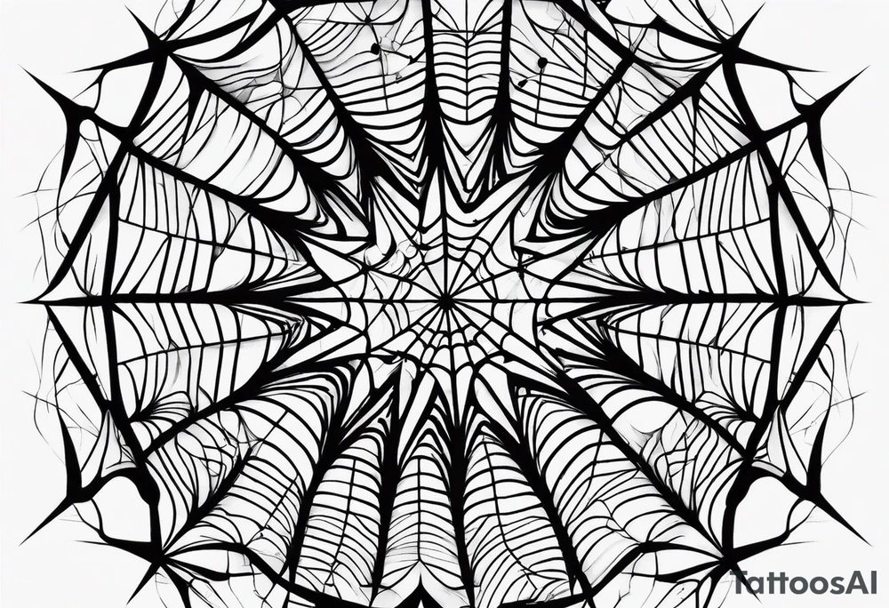Symetrical spider web tattoo idea