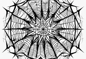 Symetrical spider web tattoo idea