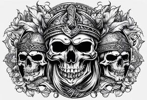 Viking skulls tattoo idea