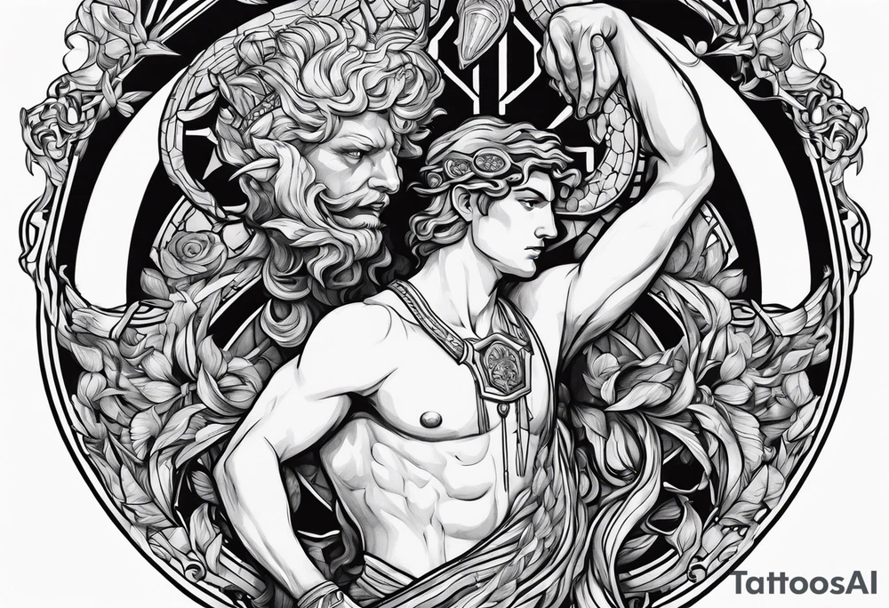 perseus holding medusas head tattoo idea
