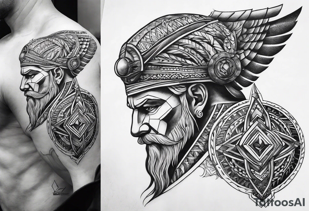 deus egípcio homem em forma de múmia tattoo idea