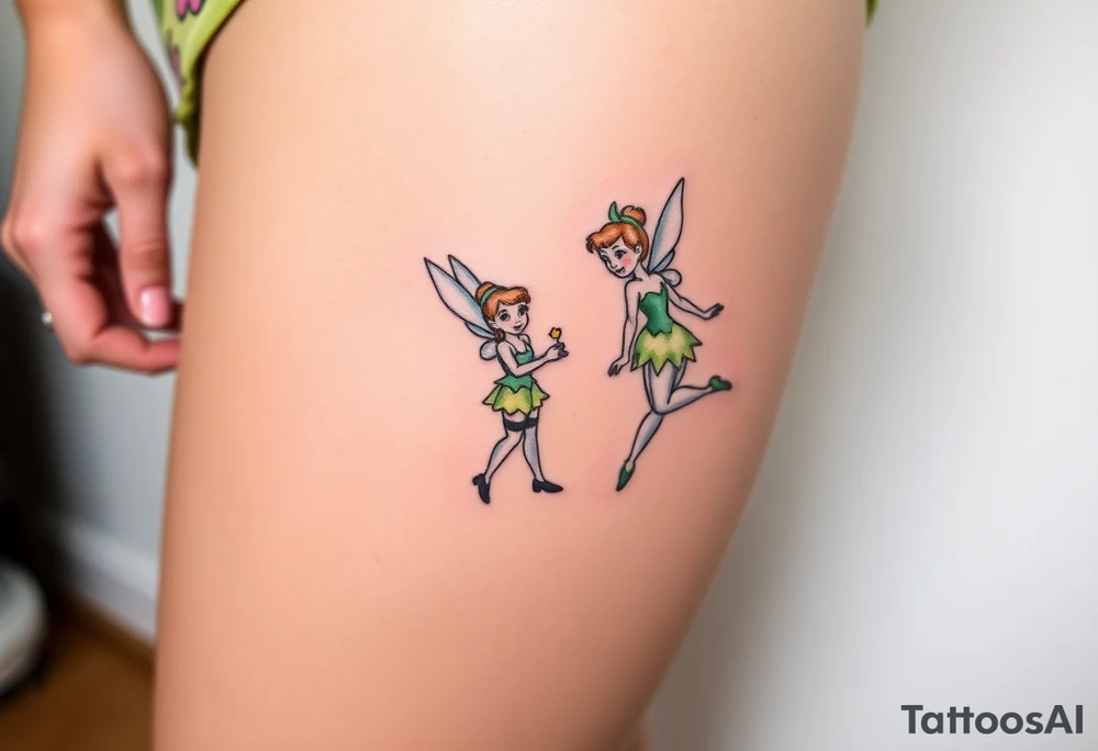 Peter pan, Tinker Bell and Wendy tattoo idea