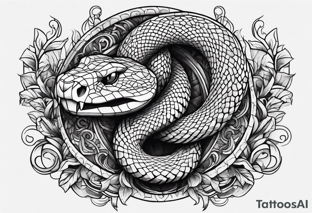 snake around full arm tattoo idea