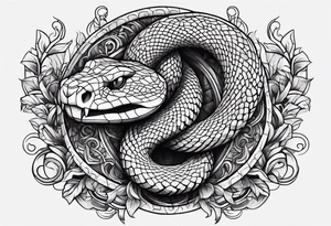 snake around full arm tattoo idea