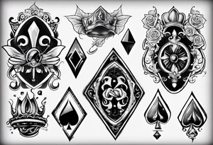 royal flush tattoo idea