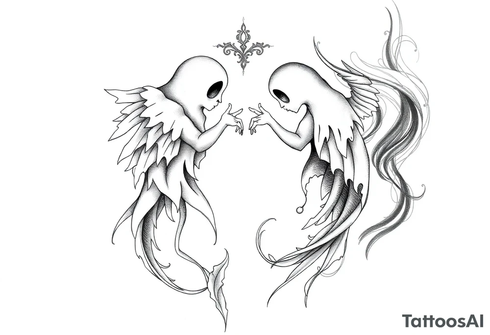 matching ghost tattoos tattoo idea