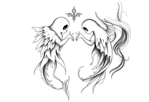 matching ghost tattoos tattoo idea