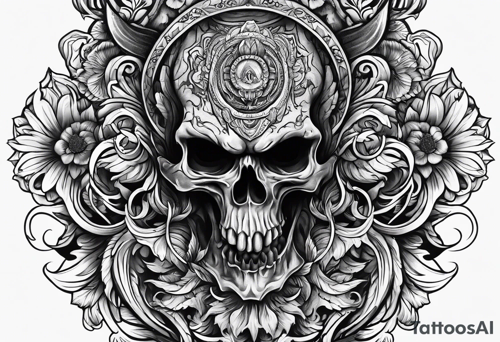 Creature from hell tattoo idea