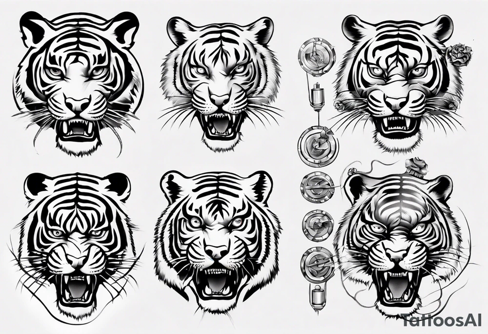 Electricity Tiger forearm tattoo tattoo idea