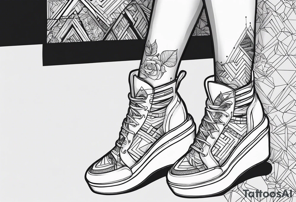 Empowering female on foot tattoo idea