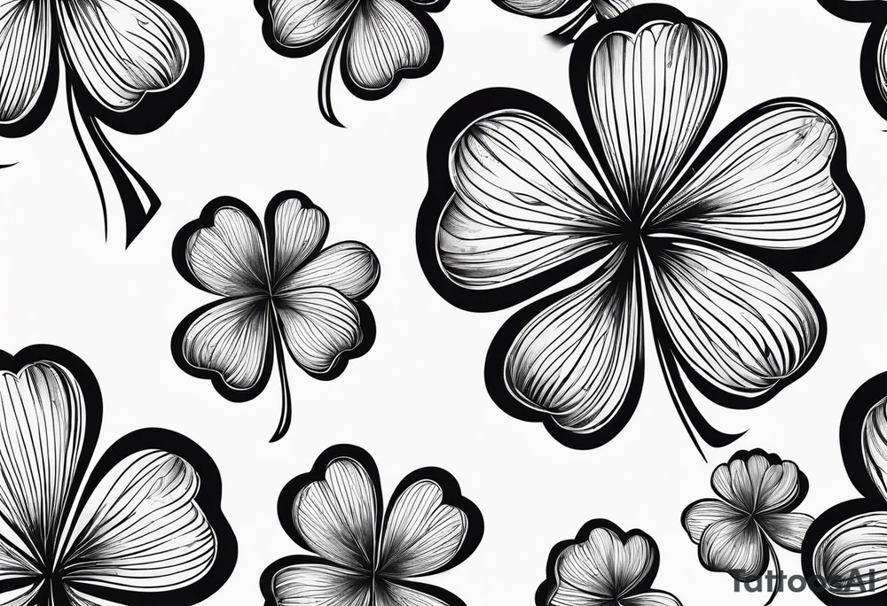 Four leaf clover tattoo idea