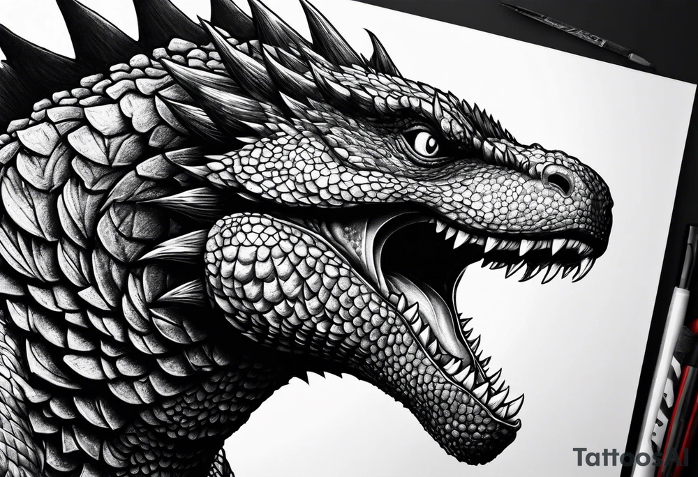 Godzilla tattoo idea