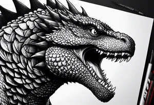 Godzilla tattoo idea