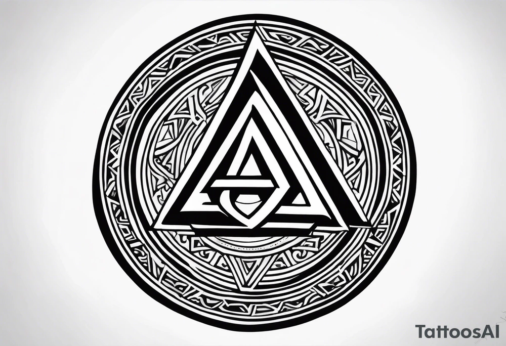 Valhalla sword shield valknut tattoo idea