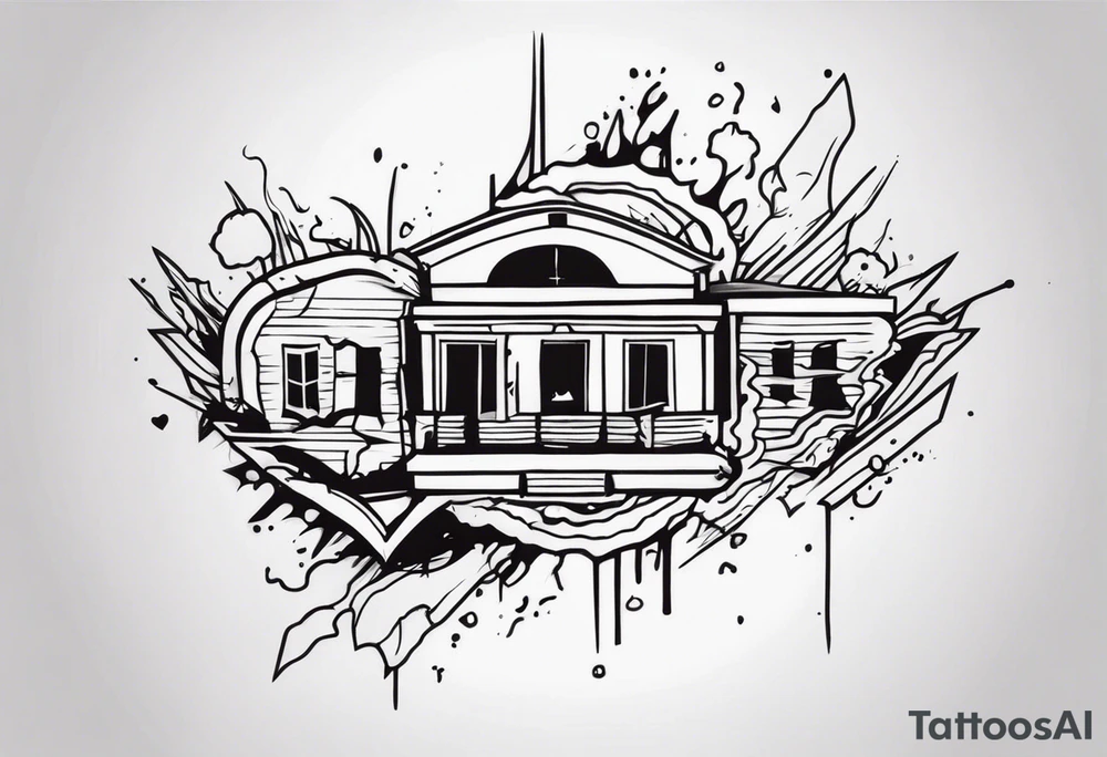 Ripped skin wound tattoo design tattoo idea