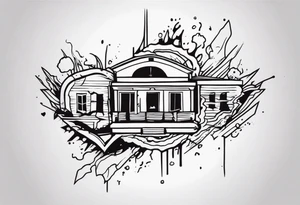 Ripped skin wound tattoo design tattoo idea