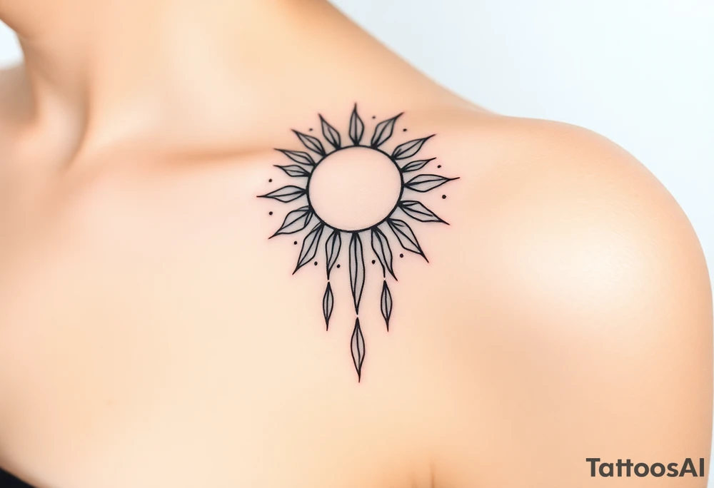 The sun cascading tattoo idea