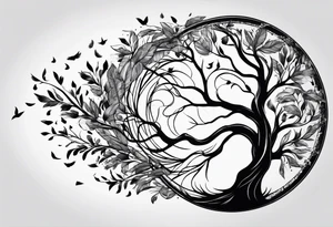 tattoo feather circle of life tree tattoo idea