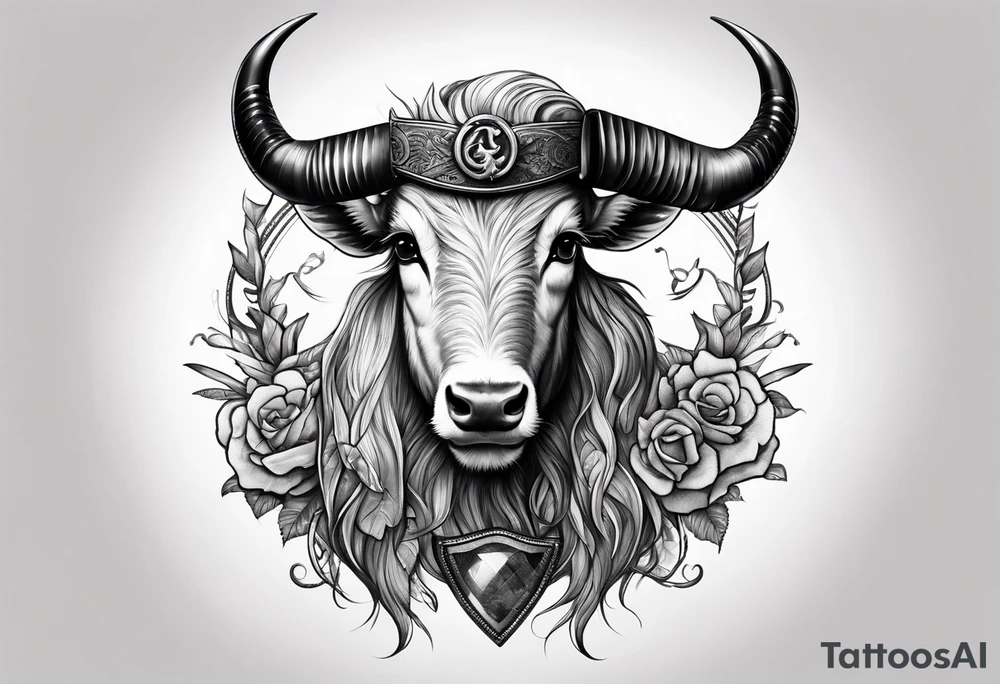 capricorn with sunglasses and shotgun tattoo idea