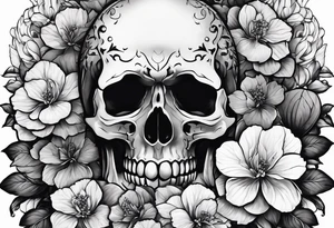 Heavy is the head, macabre,hydrangeas tattoo idea