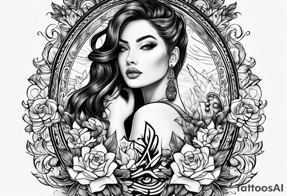 Lettering of the name Iva tattoo idea