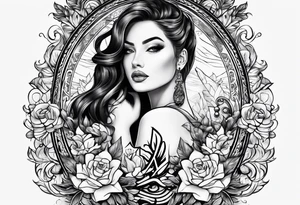 Lettering of the name Iva tattoo idea