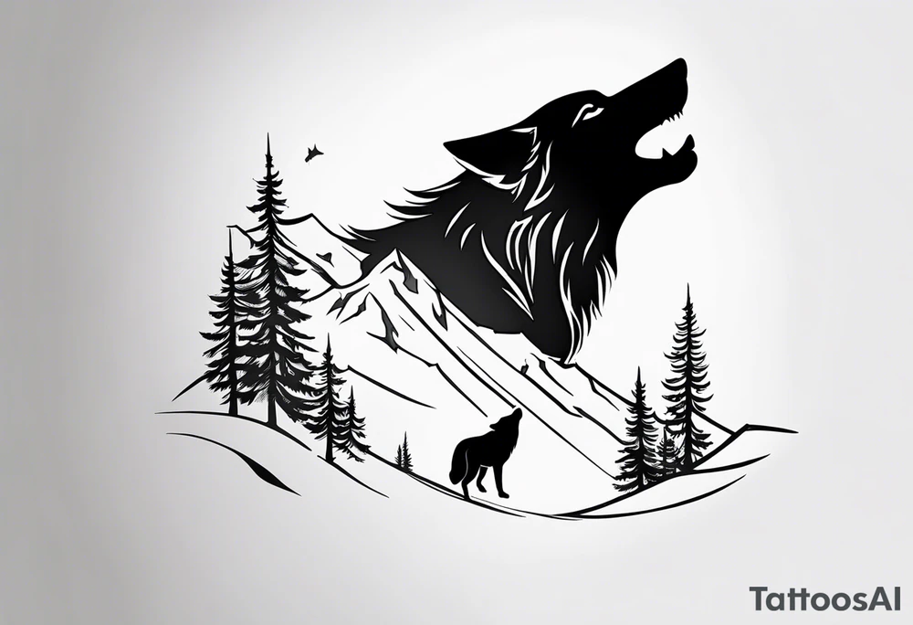 Howling Wolf Pack tattoo idea